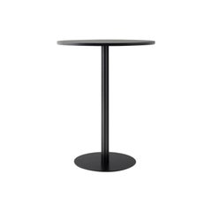 Harbour Column Counter Table, 32" Table Top in Charcoal Linoleum