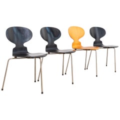 Danish Modern Arne Jacobsen for Fritz Hansen Ant Chairs, Set of 4