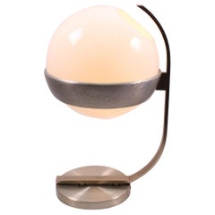 Midcentury Design Aluminium Glass Table Lamp Lumi Milano 60s