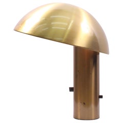 Franco Mirenzi Valenti 20th Mid Century Design Brushed Brass Table Lamp 