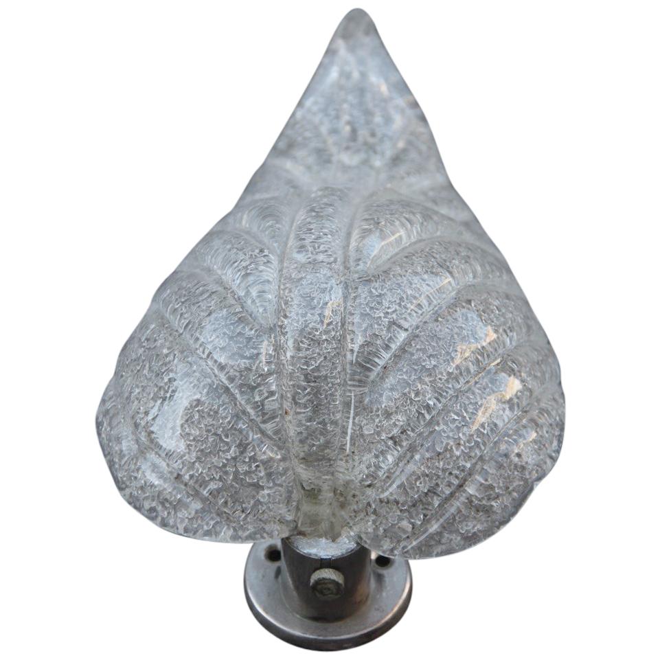 Barovier Murano-Wandleuchter mit Blättern, Italienisches Design, 1940er Jahre, Teppichgiadoso im Angebot