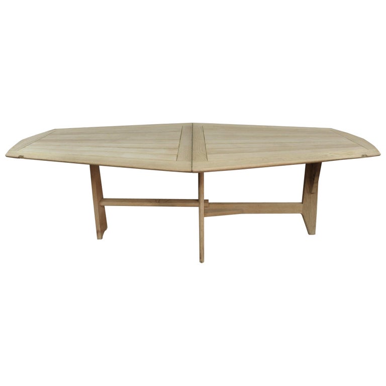 Guillerme Et Chambron Solid Oak Table Folding Dining Circa Guillerme Et Chambron Solid Oak Table Folding Dining Circa 1950 For