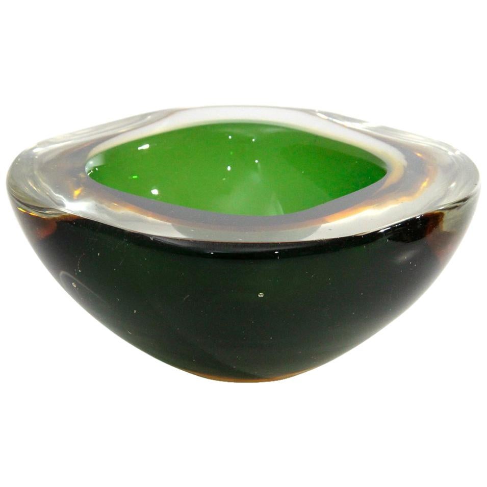 Italian Murano Sommerso Glass Bowl, 1950s