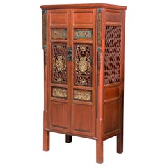 Oriental Cabinet, Wood, Metal, 19th-20th Century