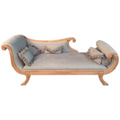 Elegant Chaise Longue in Empire Style