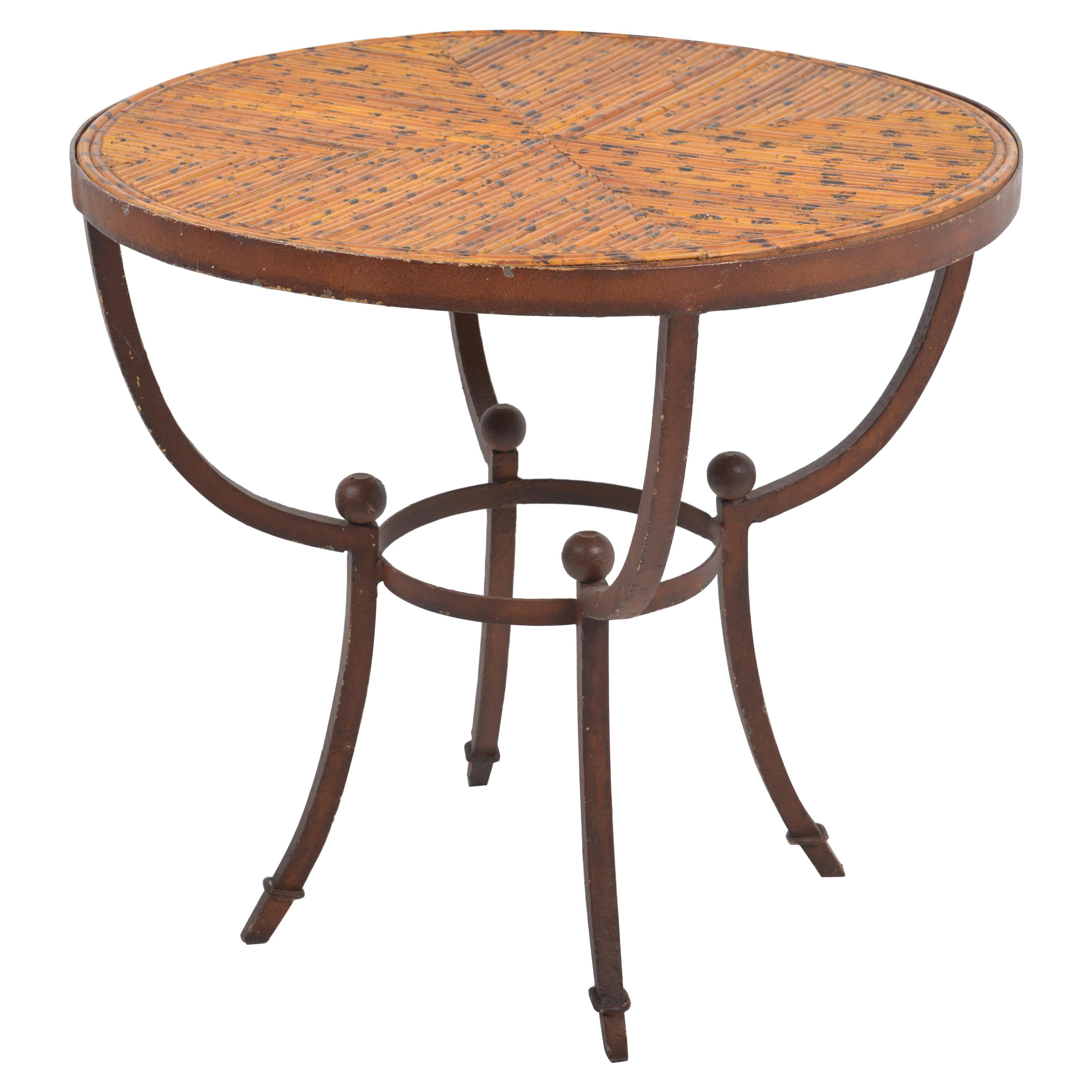 French Art Deco Rustic Side Table, 1920 For Sale