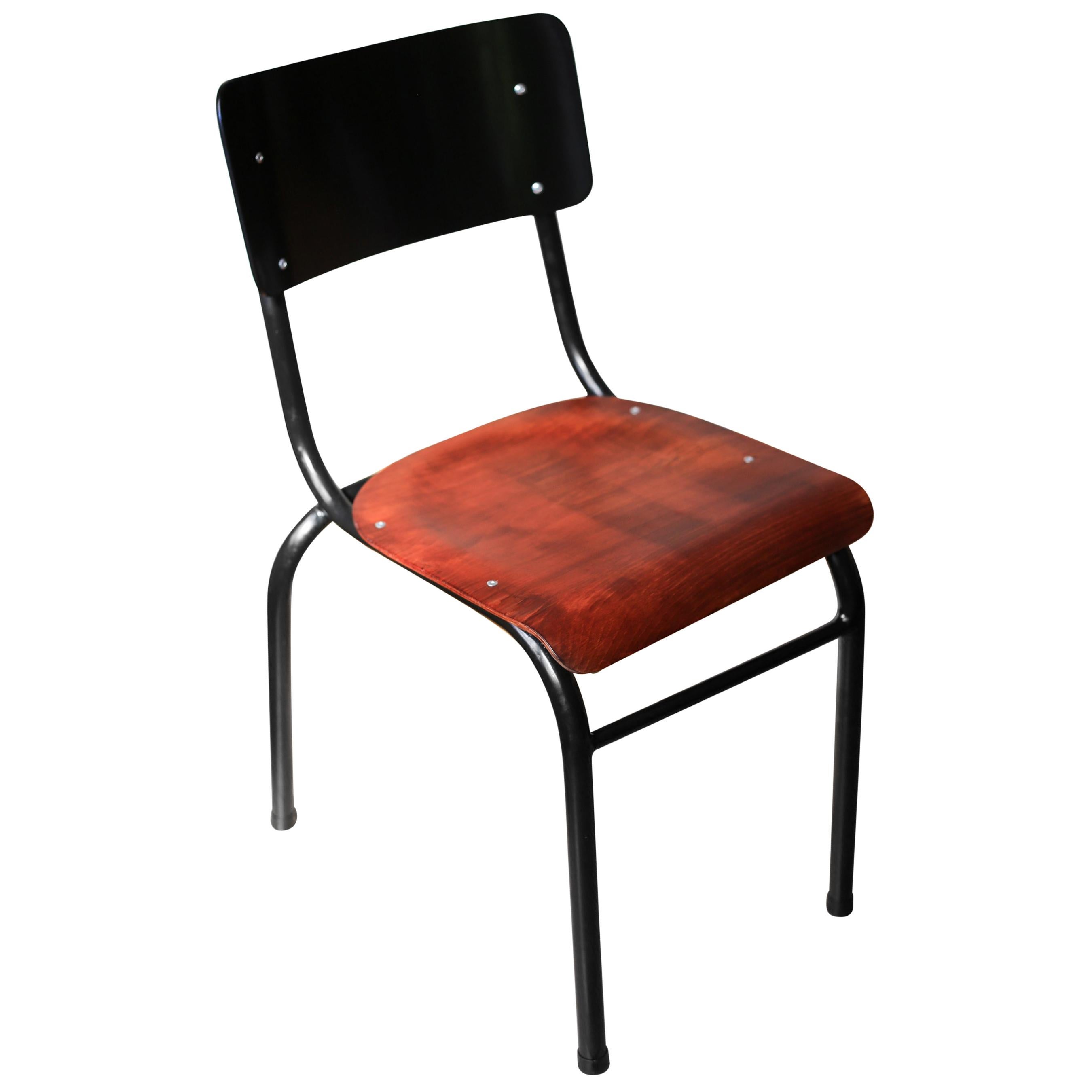 Bauhaus Tubular Steel Stacking Chairs, Refurbished For Sale