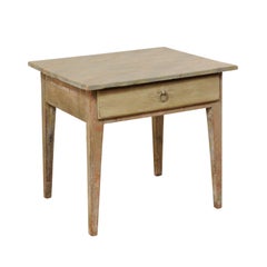 Swedish 19th Century Painted Wood Table with Faux Marble Top