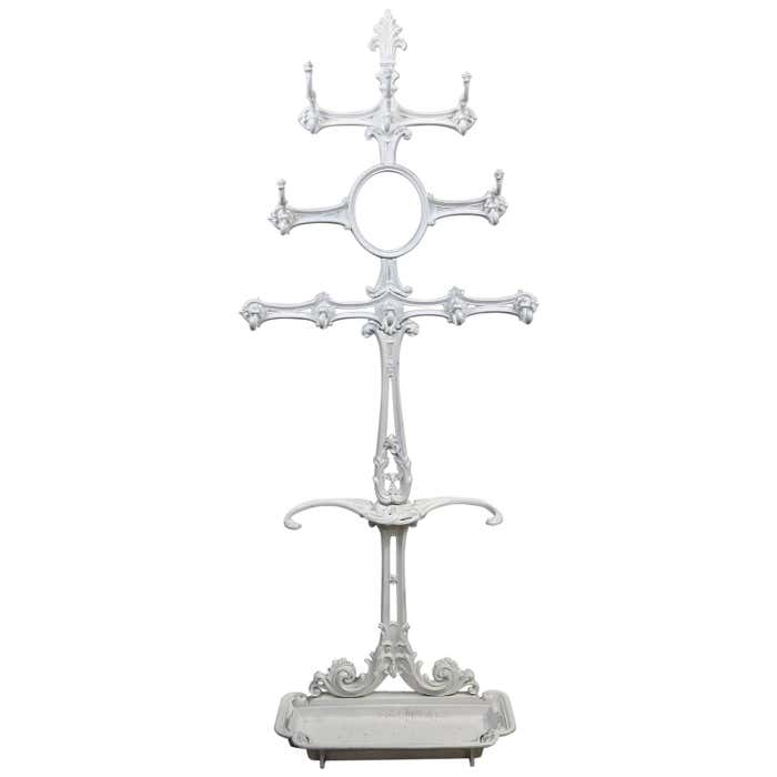 Victorian Cast Iron Coat or Hat Rack with Umbrella Stand, circa 1870 ...