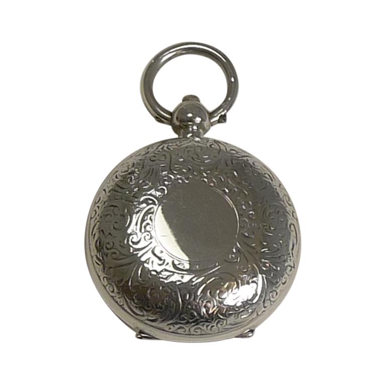 Antique English Sterling Silver Sovereign Case, 1901