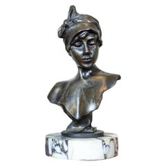 Art Nouveau Bust by Emmanuel Villanis, circa 1900