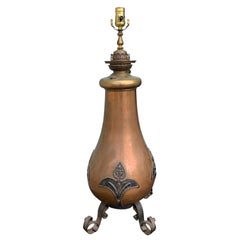 19th Century Copper Oil Lamp