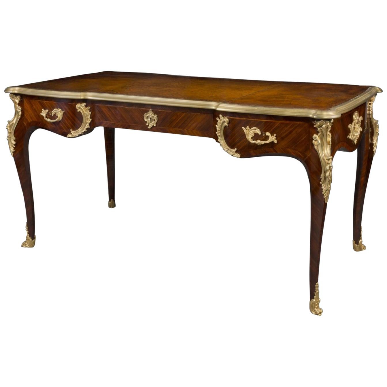 Louis XV Style Bureau Plat in the Manner of Charles Cressent, circa 1890 For Sale