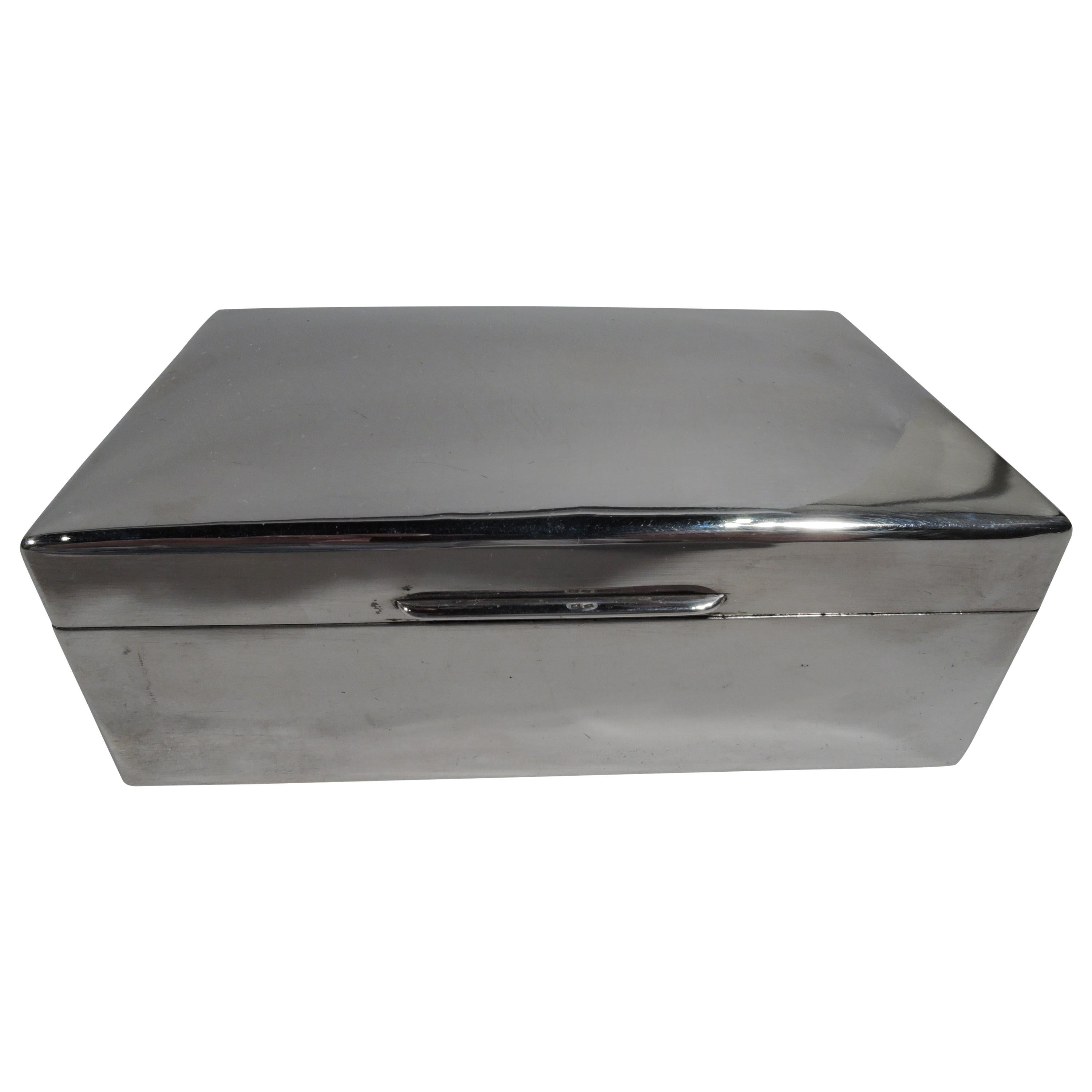 English Modern Sterling Silver Box by Richard Comyns