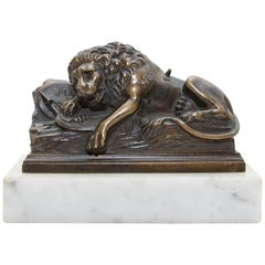 The Lion of Lucerne Grand Tour Bronze Sculpture