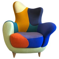 Fauteuil postmoderne Alessandra Wingback de Javier Mariscal pour Moroso:: 1995