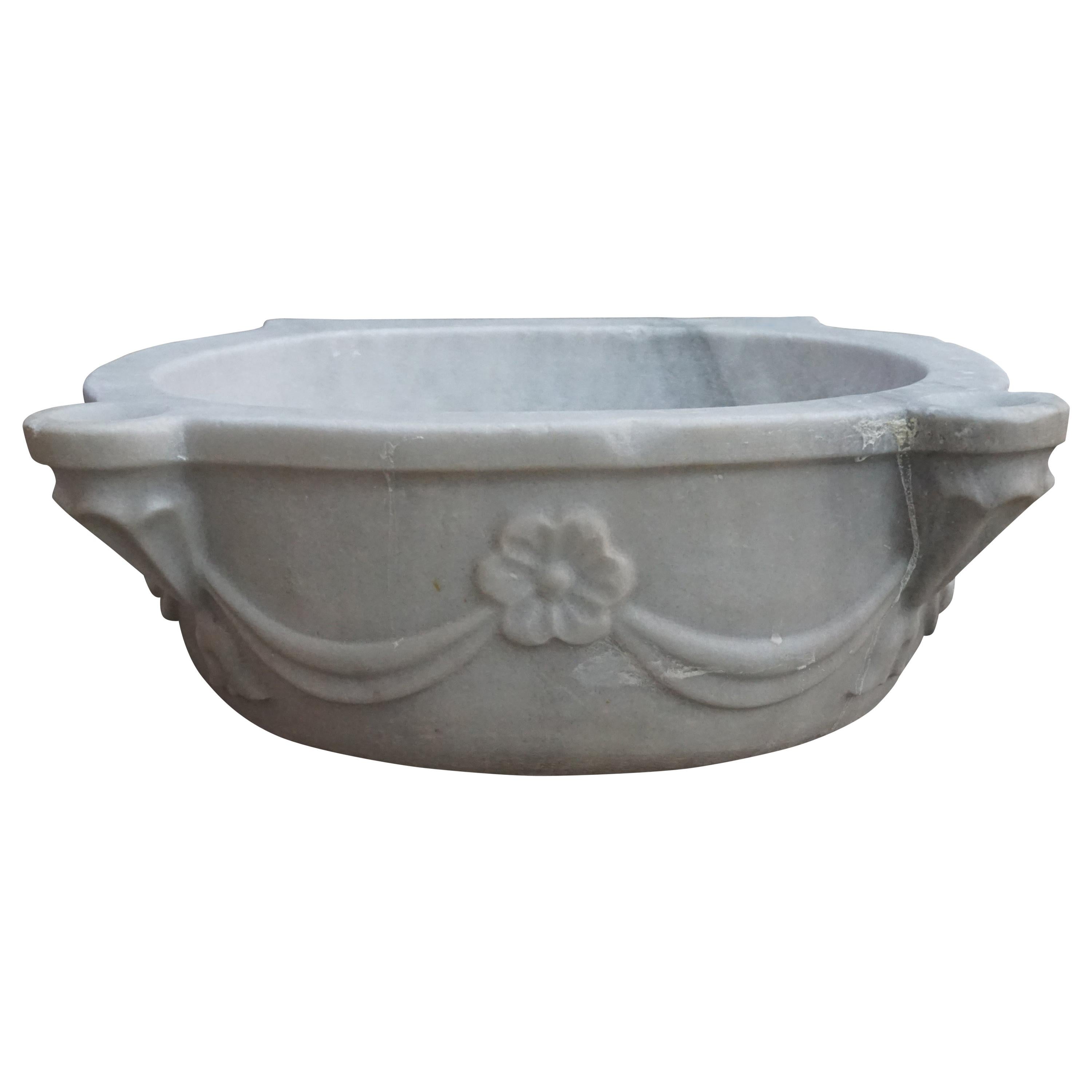 Antique White Marble Sink