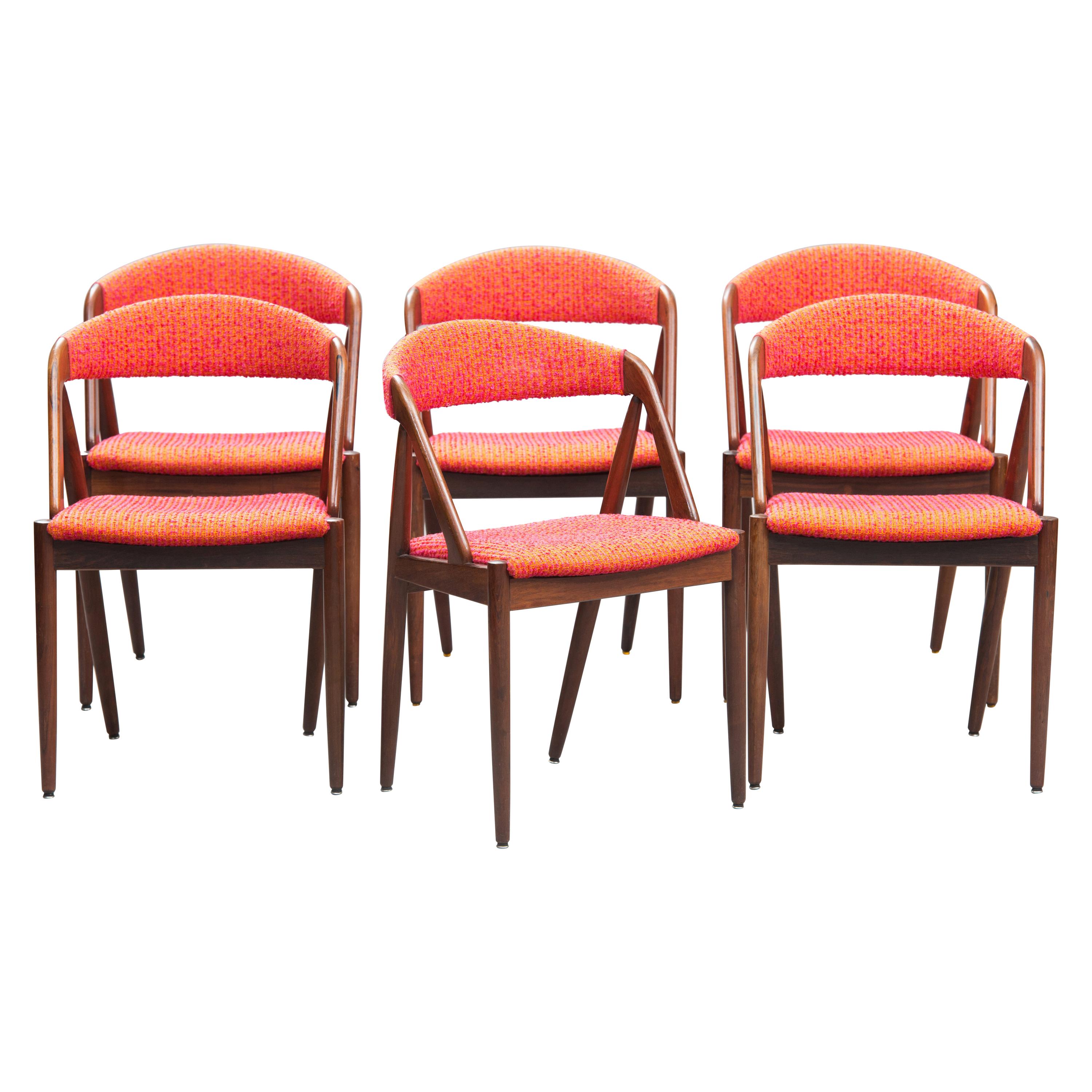 Kai Kristiansen mid-century modern Rosewood Dining Chairs, nº 31, Set of Six