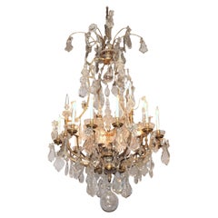 Antique French Baccarat Crystal & Bronze D'Ore Versailles Chandelier, circa 1880
