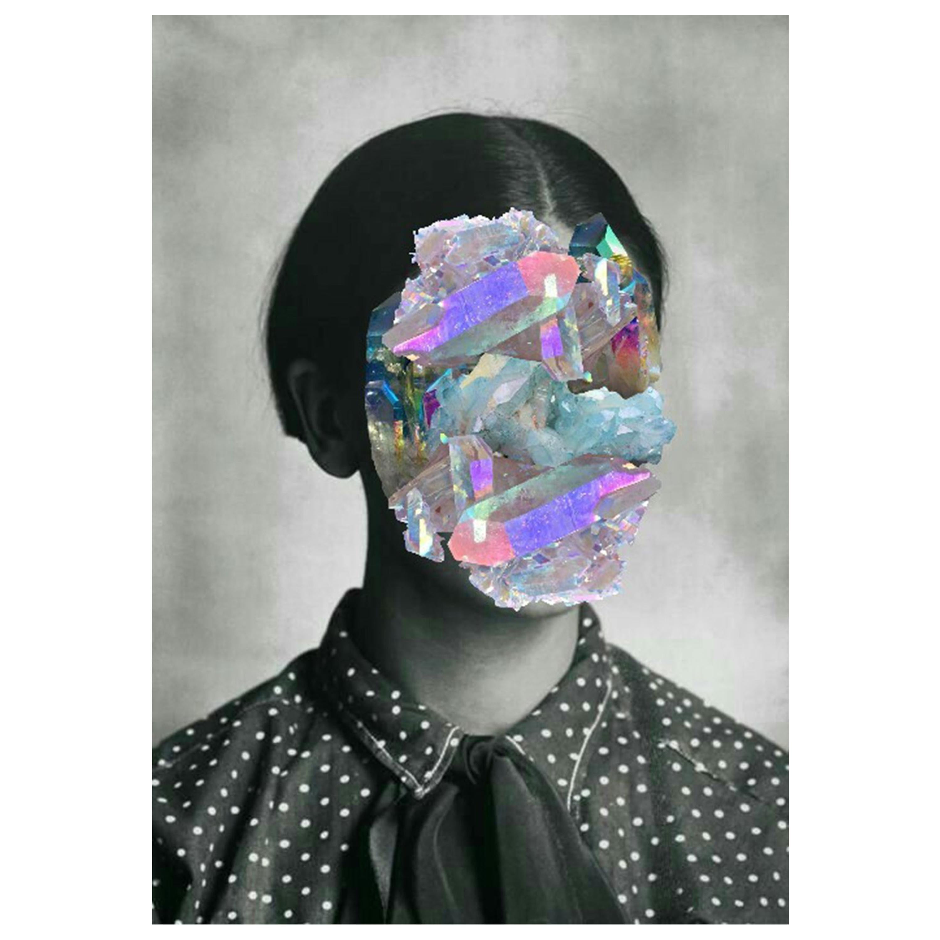 Crystal Woman Portrait Naro Pinosa, "Untitled" Digital Collage, Spain, 2018