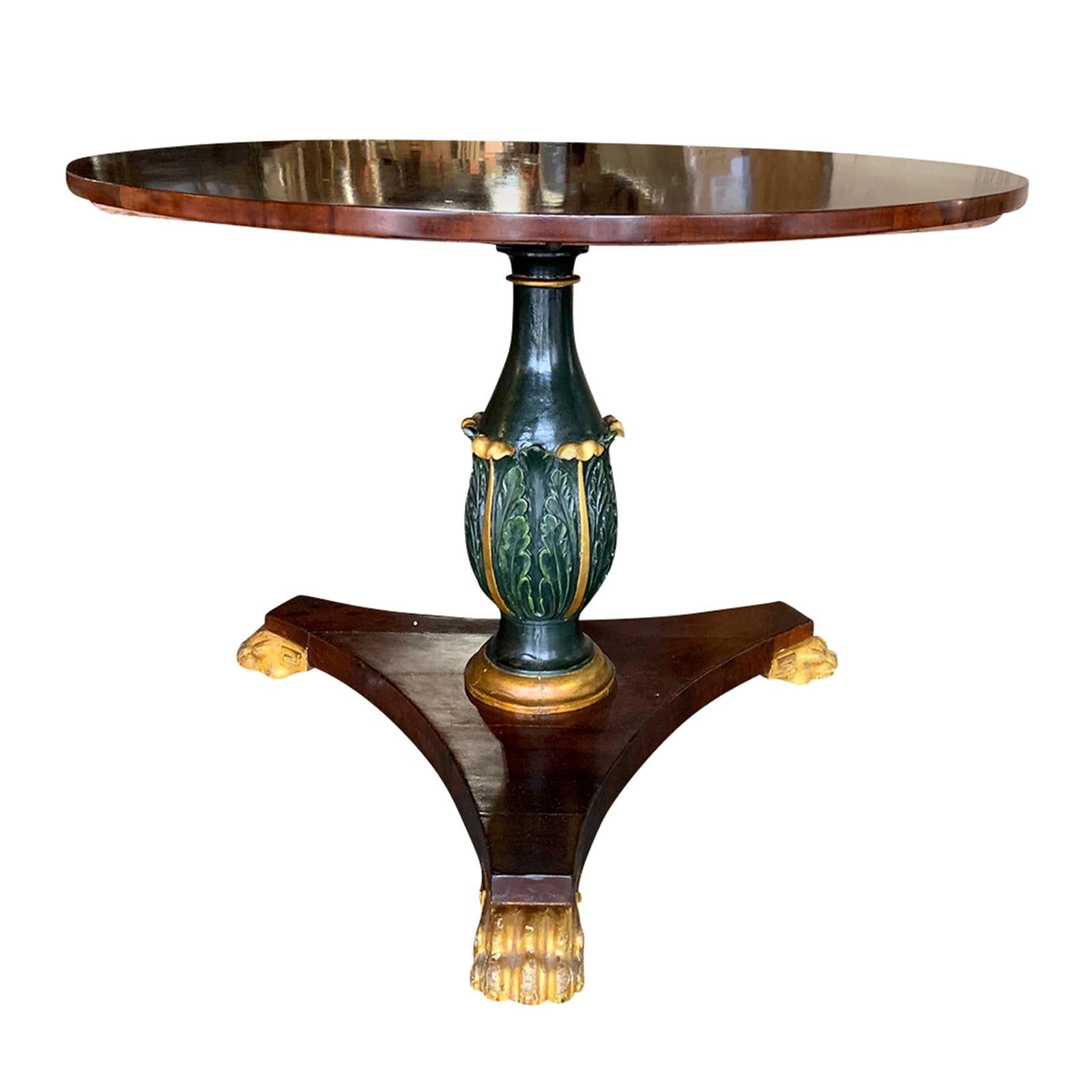 19th Century Neoclassical Continental Center Table