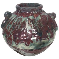 Japanese Art Pottery Sumida Gawa Vase