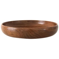 Vintage Mid-Century Modern Wooden Walnut Bowl