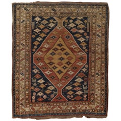 Antiker kaukasischer Dagestan-Teppich, um 1880 4' x 4'5