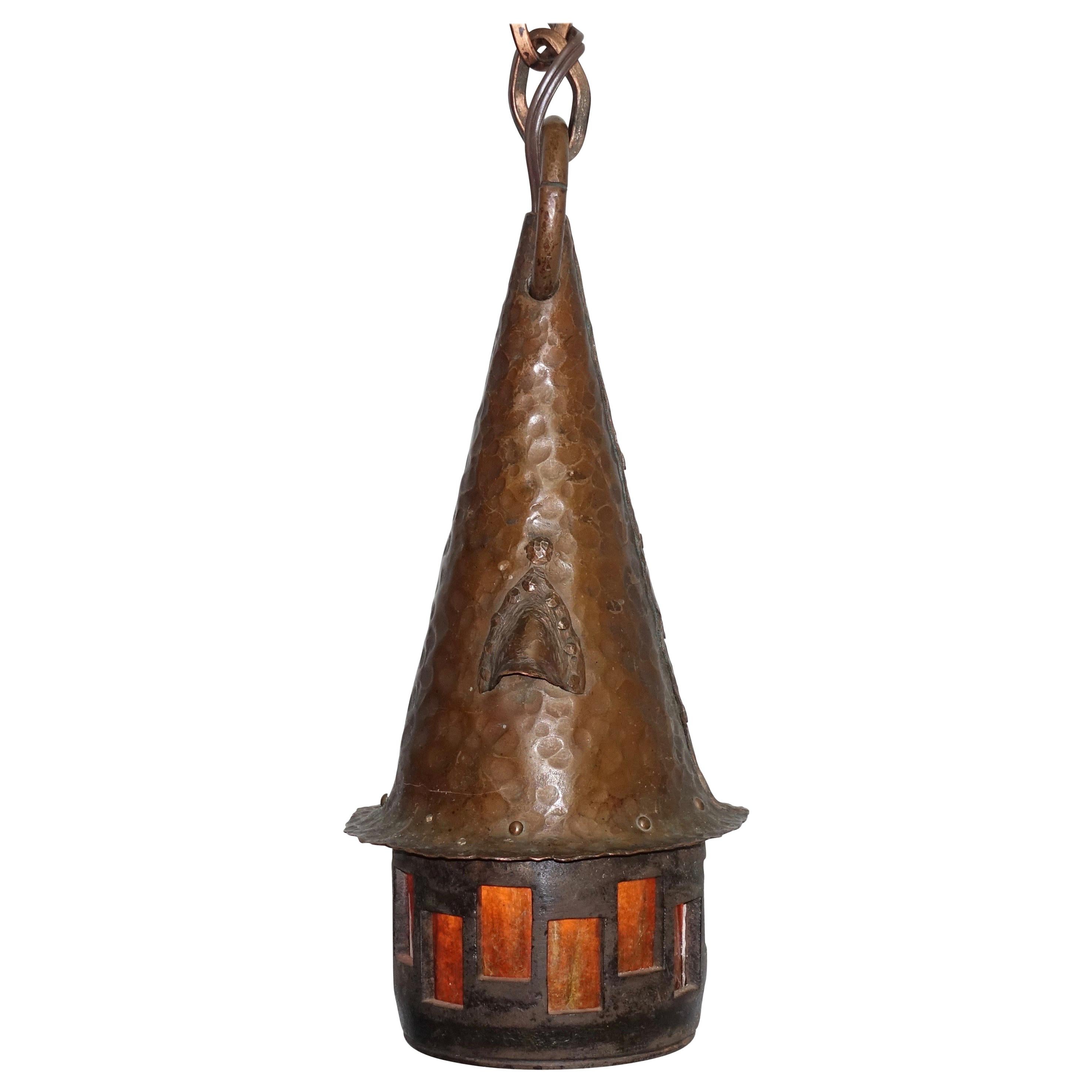 American Arts & Crafts Copper Lantern, Circa 1930