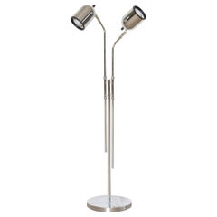 Midcentury Double Cone Chrome Atomic Floor Lamp