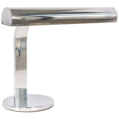 Mid-Century Modernist Stainless Steel Tubular Table Lamp, 1970s