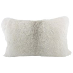 White Albino Reindeer Pillow Deer Fur Cushion