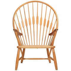 Peacock Chair by Hans Wegner for Johannes Hansen, 1960s Denmark, Signed