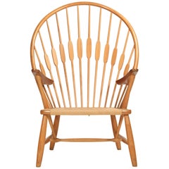 Pfauenstuhl von Hans Wegner für Johannes Hansen:: 1960er Jahre Dänemark:: signiert