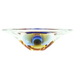 Art Glass Bowl by Frantisek Zemek for Sklarna Mstisov, 1960s