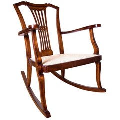 Antique Thonet Vienna Rocking Chair, Art Nouveau