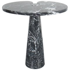 Angelo Mangiarotti Tall Side or Center Table Eros Black Marquina Marble, Italy