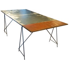 Large Industrial Table by Upcycle Artist Frits Jeuris, Old Brewery Door