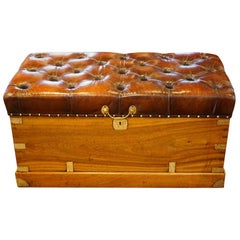 Antique Victorian Camphorwood Ottoman