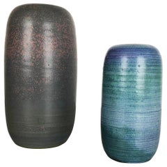 Original 1970 Ceramic Studio Pottery Vase by Piet Knepper for Mobach Netherlands