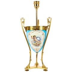 Antique 19th Century Bleu Celeste Sèvres Porcelain Ormolu Lamp