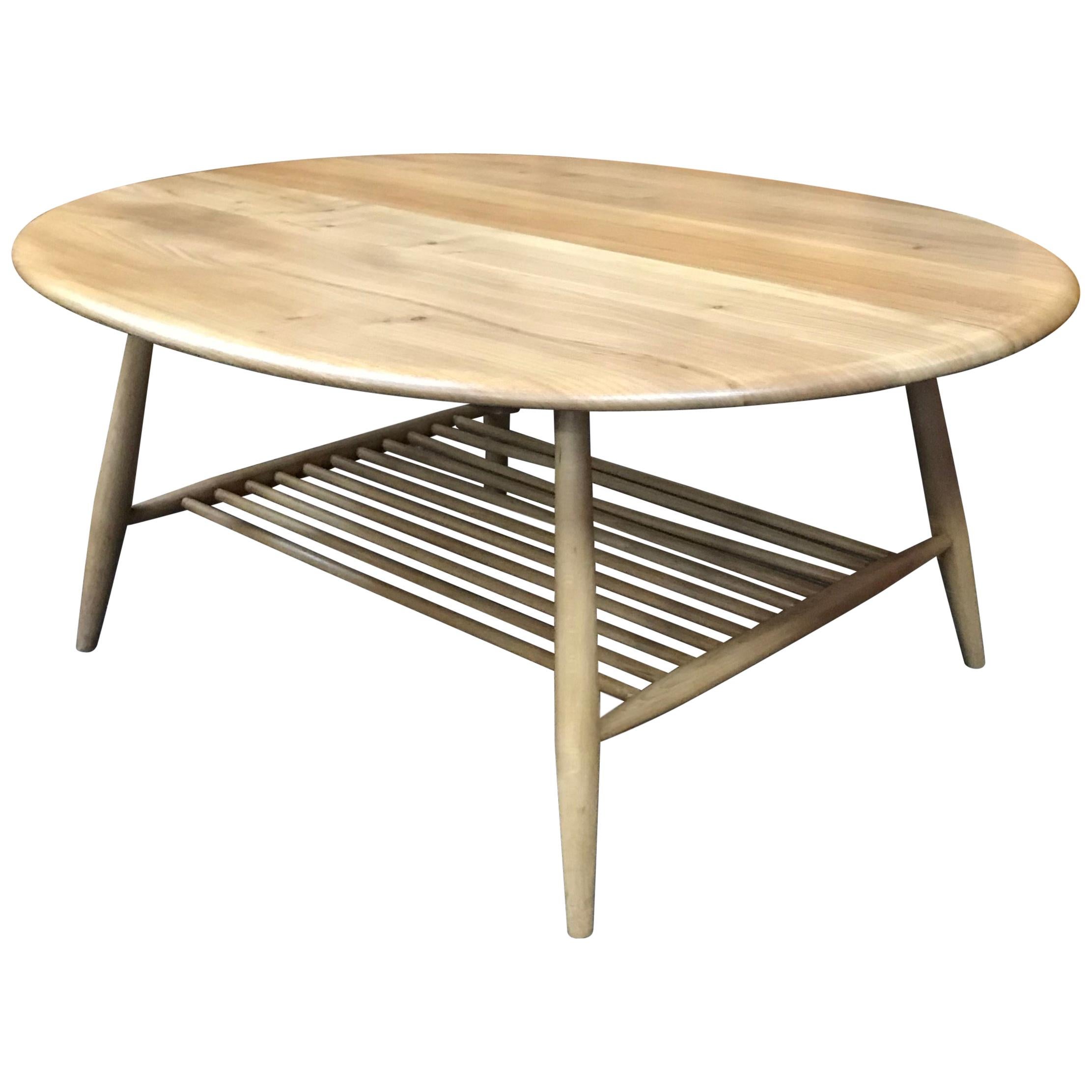 Model 454 Coffee Table By Lucian Ercolani For Ercol Blonde Elm And