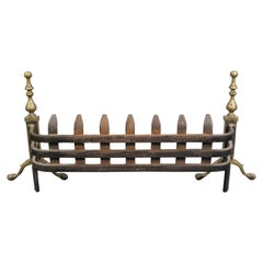 Used 19th Century Brass and Cast Iron Fire Guard Basket Front