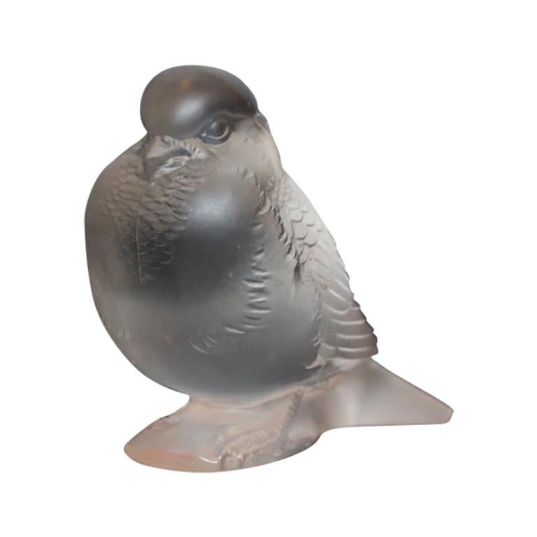 Lalique 'Moineau Fier' Glass Bird