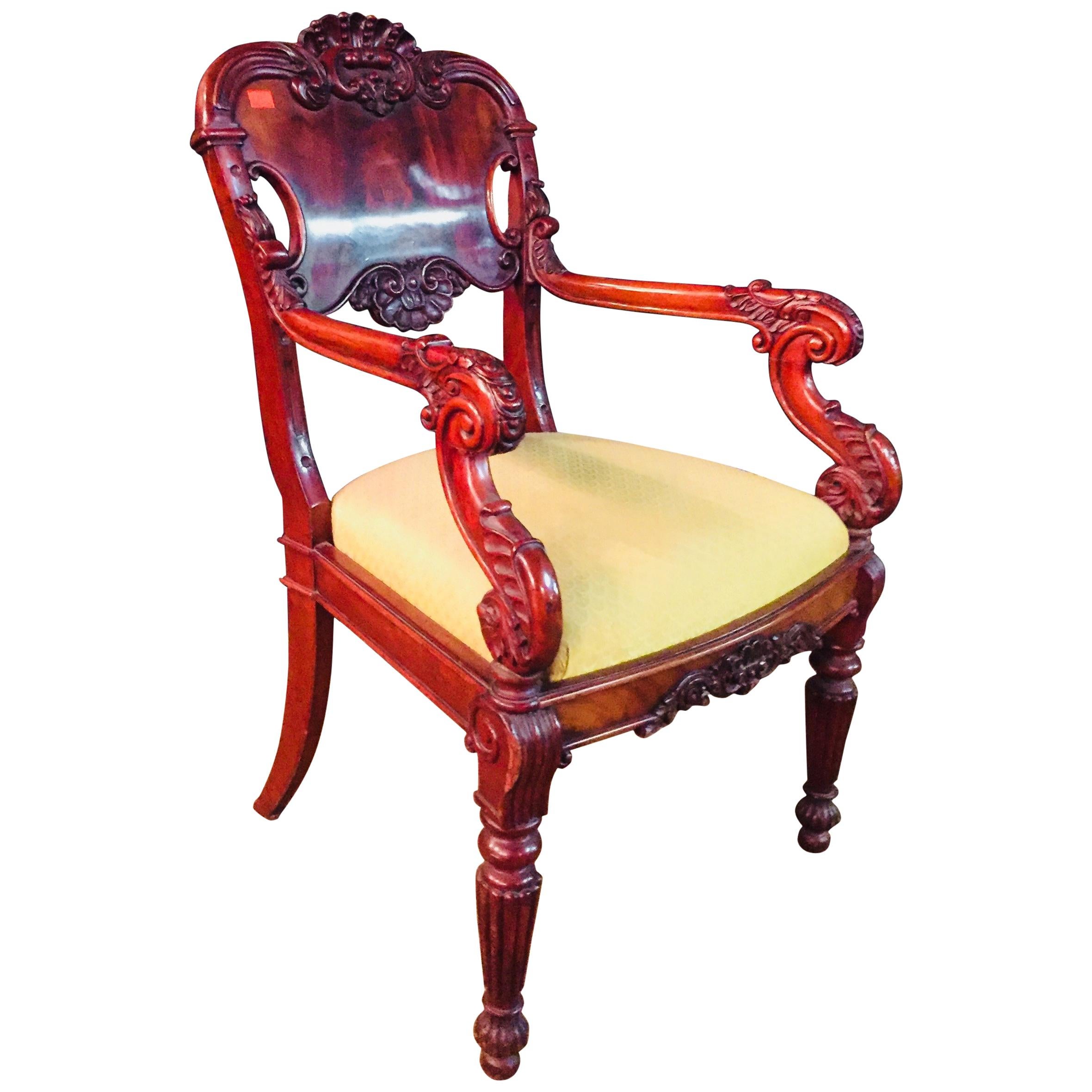 High-Quality Armchair, Russia circa 1830 Solid Mahogany