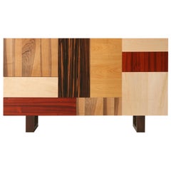 Fantesca by Morelato, Buffet contemporain en patchwork de bois