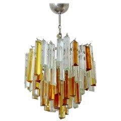 Venini, Chandelier, Murano Crystals, Italy, 1950s