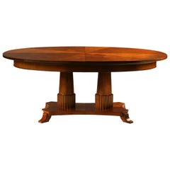 Contemporary extendable table in Biedermeier style made of cherry wood