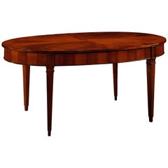 Contemporary Extendable Oval Table in Direttorio Style Made of Cherry Wood