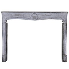 Antique 18th Century French Country Bleu Stone Regency Fireplace Surround